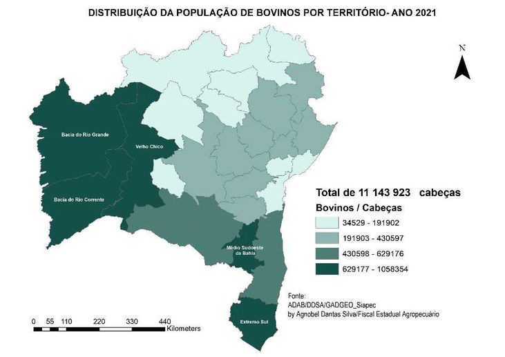 Distribuição População Bovinos
